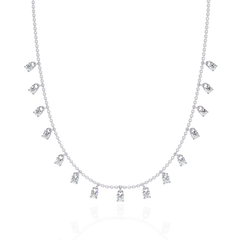 Solitairekart | Dangling Natural Diamond Necklace – HI Color, VS-SI Clarity 0.88Carat