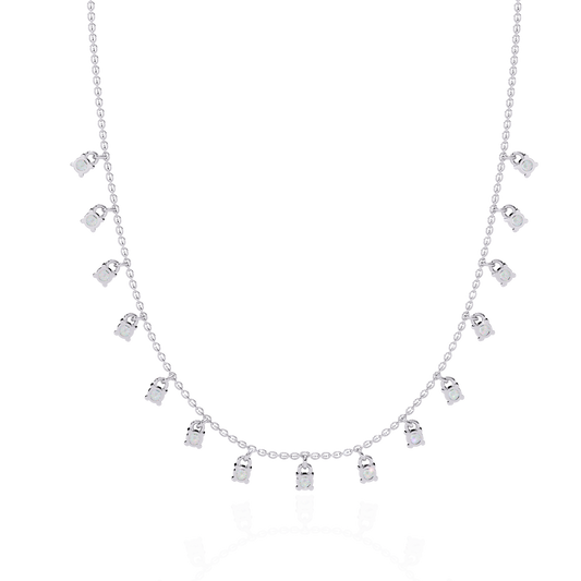Solitairekart | Dangling Natural Diamond Necklace – HI Color, VS-SI Clarity 0.88Carat