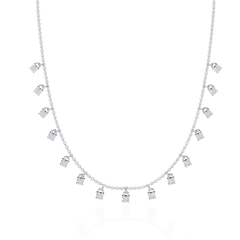 Solitairekart | Dangling Natural Diamond Necklace – HI Color, VS-SI Clarity 0.88Carat