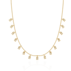 Solitairekart | Dangling Natural Diamond Necklace – HI Color, VS-SI Clarity 0.88Carat