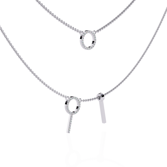 Key to Infinity | Diamond Accent Symbolic Pendant Necklace 0.29Carat