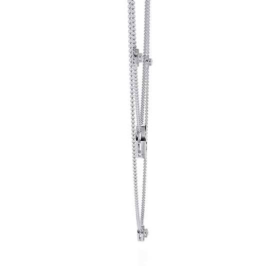 Solitairekart | Natural Diamond Trio Charm Necklace – HI Color, VS-SI Clarity 0.46Carat