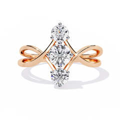 LGD Ring Round 3Stone (0.65ct)