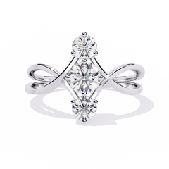 LGD Ring Round 3Stone (0.65ct)