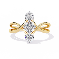 LGD Ring Round 3Stone (0.65ct)