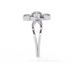 LGD Ring Round 3Stone (0.65ct)