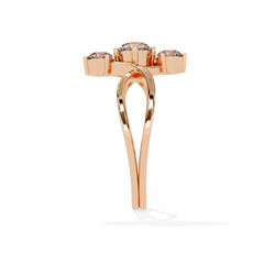 LGD Ring Round 3Stone (0.65ct)