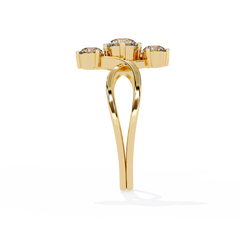 LGD Ring Round 3Stone (0.65ct)