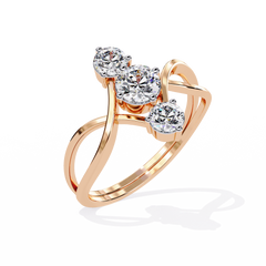 LGD Ring Round 3Stone (0.65ct)