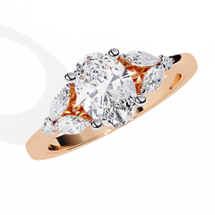 Classic Oval, Marquise & Round Diamond Ring 1.37ct