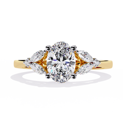Classic Oval, Marquise & Round Diamond Ring 1.37ct