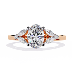 Classic Oval, Marquise & Round Diamond Ring 1.37ct