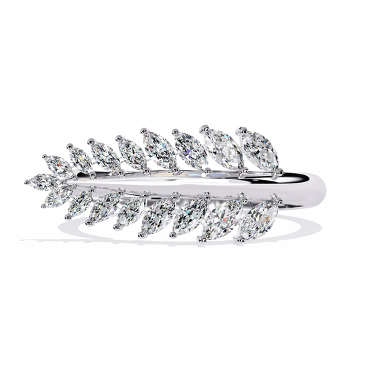 Leaf-Inspired Engagement Ring 0.5ct – Nature’s Elegance