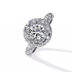 Classic Radiance 1.44ct Round Halo Solitaire Ring