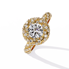 Classic Radiance 1.44ct Round Halo Solitaire Ring