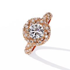 Classic Radiance 1.44ct Round Halo Solitaire Ring
