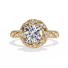 Classic Radiance 1.44ct Round Halo Solitaire Ring