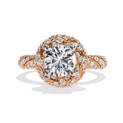 Classic Radiance 1.44ct Round Halo Solitaire Ring