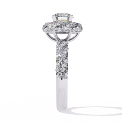 Classic Radiance 1.44ct Round Halo Solitaire Ring
