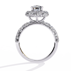 Classic Radiance 1.44ct Round Halo Solitaire Ring