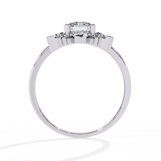 Solitairekart 1.2 Carat Starburst Natural Diamond Ring  18K