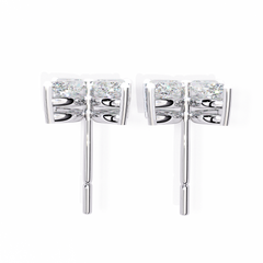 0.88 Carat Floral Lab-Grown Diamond Stud Earrings