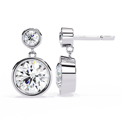 1.82 Carat Round Lab-Grown Diamond Stud Earrings in 14K Gold (Pair)