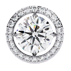 0.92 Carat Round Halo Lab-Grown Diamond Earrings