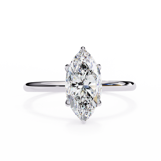 Ylvaris 0.82 Carat Marquise Lab-Grown Diamond Solitaire Ring