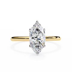 Ylvaris 0.82 Carat Marquise Lab-Grown Diamond Solitaire Ring